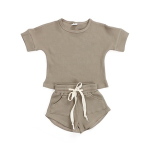 Vêtements pour bébés garçon et <span class=keywords><strong>fille</strong></span>, chandail surdimensionné, combinaison avec cordon et porte-clés waffle - Product Image 4