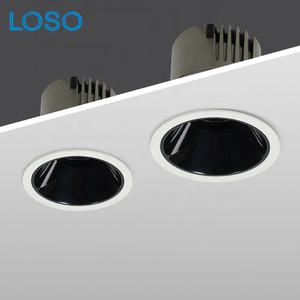 LOSO alto brillo hogar Hotel Oficina aluminio pared arandela 12W empotrable techo LED foco - Product Image 2