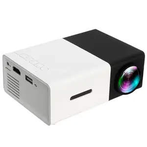 Kinggard taşınabilir Mini projektör cep ev sineması sinema 3D HD LED projektör 1080P AV USB YG300 projektör