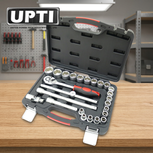 ชุดซ็อกเก็ต 25 ชิ้น ขนาด 1/2 นิ้ว ยี่ห้อ UPTI ผลิตในไต้หวัน คุณภาพสูง ระดับมืออาชีพ พร้อมกล่องแข็ง รุ่น HW401025E - Product Image 3