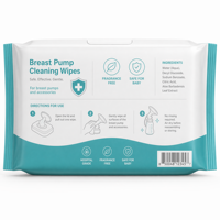 Lingettes de nettoyage tout-en-un pour tire-lait et accessoires, fournitures d'allaitement de qualité hospitalière, production OEM/ODM à grande échelle pour importateurs
