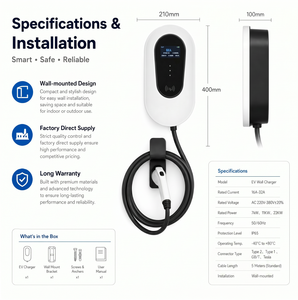 Chargeur de batterie rapide pour véhicule électrique mural CE US PLUG 40A, 110V 240V, Plug-and-Play, station de charge sans fil - Product Image 6