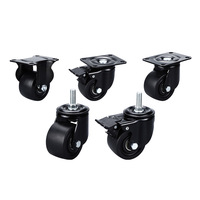 Ruedas Giratorias EFON EF1145 de Bajo Centro de Gravedad, Ruedas de Nylon y Denim Resistentes, Ruedas de Empuje, Ruedas Universales