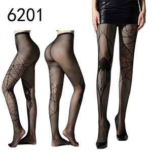 WZ41 Halloween taglio femminile calze Web stile gotico Punk Jacquard <span class=keywords><strong>ragnatela</strong></span> di seta <span class=keywords><strong>ragno</strong></span> scuro Sexy a maglia trama grande <span class=keywords><strong>ragno</strong></span> - Product Image 6