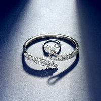 2025 chaud Premium marque poli 2 pièces Bracelet anneau accessoires réglable bijoux dames S-112 de fête de mariage