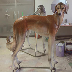 Sculpture de <span class=keywords><strong>chien</strong></span> <span class=keywords><strong>Saluki</strong></span> grandeur nature à vendre, statue de gorille de jardin en fibre de verre avec sculpture à la main - Product Image 2
