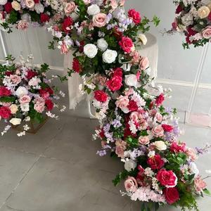 Wholesale Customized 50-80cm Wedding Event Decorative Table Centerpieces Pink <b>Artificial</b> Silk <b>Flower</b> Ball - Product Image 4