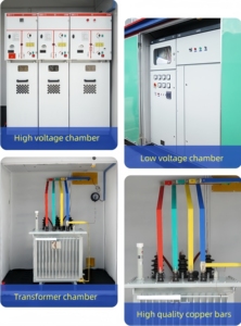 Transformador de 500KVA con Caja de Cables, Caja de Transformador Eléctrico Europea - Product Image 5