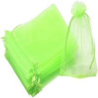 Herbruikbare mesh-trekkoordzakjes voor fruitbescherming, organza zakjes voor insectenbestrijding en opslag in de tuin