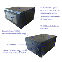 Kabinet jaringan dpf kualitas tinggi harga pabrik kabinet jaringan Server logam terpasang di dinding 4u 6u 9u 12u