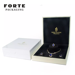 FORTE Flip Cover Jewelry <b>Box</b> New Design With Hot Stamping Logo for Rings <b>Earrings</b> Necklaces Bracelets Pendant Packaging <b>Gift</b> <b>Box</b> - Product Image 2