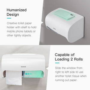 SVAVO Modern Kualitas Tinggi Gulungan Kertas Toilet Ganda Kertas Tisu Dispenser-<span class=keywords><strong>pl</strong></span>-151067/Kertas Gulung Kecil Terpasang Di Dinding - Product Image 2