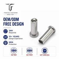 Rivets semi-tubulaires à tête plate personnalisés pour les joints de présentoirs, prototypes d'ingénierie, TianFang Cuivre Étamé, Fourniture OEM