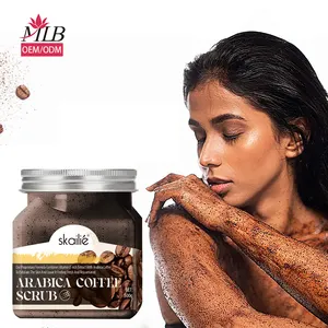 Esfoliante natural branqueador hidratante esfoliante para o corpo café rosto árabe limpeza profunda