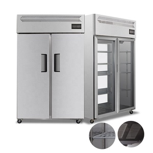 Solid Doors Stand up Cold Storage Upright Chiller Refrigerator Stainless Steel Commercial and <b>Freezer</b> KKR-0676/1276 Upright Chil - Product Image 5