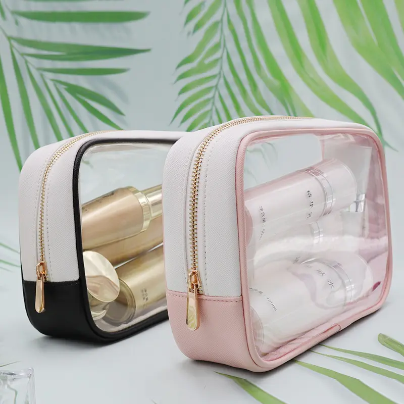 clear plastic pvc cosmetic travel makeup bag transparent pvc toiletries bag
