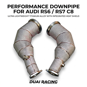 Vortex Performance Turbo Headers for Audi RS6 RS7 C8 4.0 V8 Twin Turbo EA825 Stainless Steel Heat Shield Racing Downpipes - Product Image 1