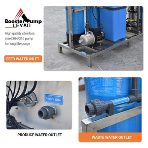 เครื่องกรองน้ำกลั่น 250 ลิตรต่อชั่วโมง 500 ลิตรต่อชั่วโมง ระบบกรองน้ำ FRP เครื่องจำหน่ายน้ำดื่มสำหรับธุรกิจ - Product Image 3