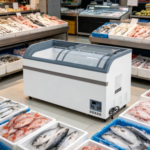 Congelador comercial de isla de 58 pulgadas con gran capacidad de almacenamiento, eficiente en términos energéticos, con ruedas para supermercados. - Product Image 6