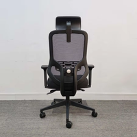 Chaise de bureau exécutive ergonomique moderne en tissu, hauteur réglable, soutien lombaire, accoudoirs rabattables, siège extra large, salle à manger, chambre