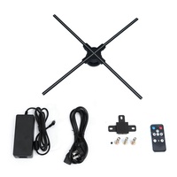 Pantalla LED 3D de Alta Calidad con Wifi, 65/75cm, 3x3, Altura Humana, Robot, Video Wall Holográfico Sincronizado, Ventilador Holográfico con Bluetooth