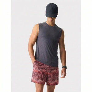 Shorts de randonnée et de trail pour hommes, légers, à séchage rapide, imprimés, rouge rouille, <span class=keywords><strong>bleu</strong></span> <span class=keywords><strong>atoll</strong></span> - Product Image 2
