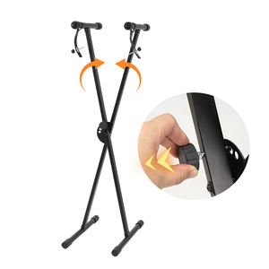 Support de clavier en X à simple brancard avec réglage de la hauteur sur 5 niveaux, pupitre de musique portable, pour synthétiseurs et claviers - Product Image 4