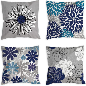 Bán Buôn Hot Bán Linen <span class=keywords><strong>Flower</strong></span> In Áo Gối Trang Trí Nội Thất Sofa Đệm Ngoài Trời Bìa Cho Phòng Khách Vườn Xe Trang Trí Nội Thất - Product Image 3