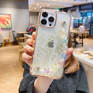 Étui à paillettes pour <span class=keywords><strong>iphone</strong></span>, <span class=keywords><strong>coque</strong></span> de luxe à paillettes, antichoc, avec chaîne plaquée or, transparent, pour modèle <span class=keywords><strong>11</strong></span> - Product Image 6