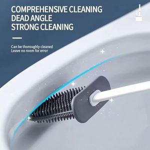 Accesorios de Baño para Colgar en la Pared, Soporte para Escobilla de Inodoro de Mango Largo, Secado Rápido, Resistente al Agua, Ecológico, de Silicona ABS Suave - Product Image 2