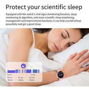 Montres intelligentes de sport pour femmes les plus vendues avec logo OEM personnalisé, écran AMOLED, fréquence cardiaque, pression artérielle, avec double bracelet - Product Image 5