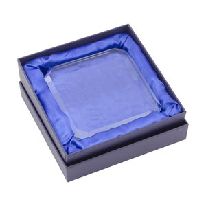 Crystal Octagonal Paperweight 110x110 Mm H 19 Mm Clear <b>Glass</b> <b>Desk</b> Accessory - Product Image 2