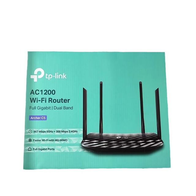 Hot Selling Tp-Link Archer C5 AC1200 Wireless Dual Band Gigabit Router 4*5dBi Antennas 4 Gigabit Ports Wireless Wi-fi Router
