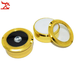 Lote de 60 Cajas de Metal <span class=keywords><strong>para</strong></span> Exhibición de Joyas, Caja Redonda Visible de Acero Inoxidable <span class=keywords><strong>para</strong></span> Almacenamiento de Gemas y Diamantes con Inserto Blanco y Negro - Product Image 2