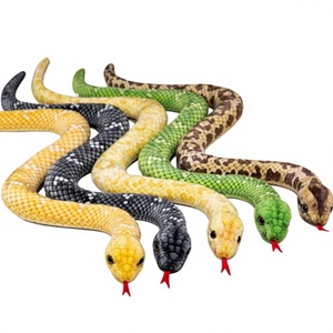 Serpente di Peluche Gigante Morbido e Divertente, Giocattolo Antistress in Cotone PP, Simulazione di Pitone per Scherzi e Trucchi, Ideale per la Vendita all'Ingrosso - Product Image 1