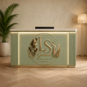Meuble de réception de salon blanc personnalisé, très demandé, en MDF contemporain, durable, pour usage commercial, hauteur réglable - Product Image 3
