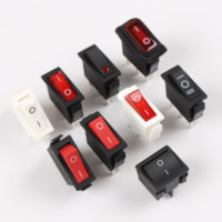 Interrupteur à bascule 3 broches 3 positions pour bateau, interrupteur à bascule rond/carré personnalisé avec lumières LED 250V/16A CA ON-OFF