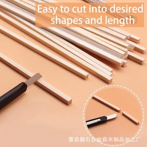 Junru Wooden Strips 150mm Square Pine Wood For DIY Craft <b>Model</b> <b>Building</b> Tools - Product Image 1