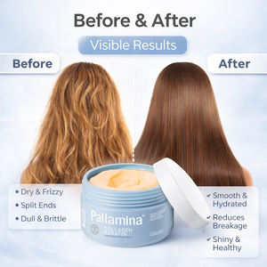 Pallamina, fabricant en gros <span class=keywords><strong>de</strong></span> masques capillaires, masque capillaire sans sulfate à étiquette privée, masque capillaire au collagène personnalisé pour cheveux secs et abîmés - Product Image 1
