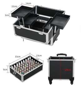 Dynertek איפור נייד טרולי קיבולת גדולה של מסמר טכנאי נייל תיבת היהירות עבור מארגן תיק יופי - Product Image 6