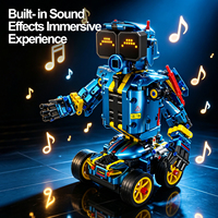 Blocs de construction programmables en plastique 6-en-1, ensemble de véhicules robotiques d'ingénierie, modèle DIY, télécommande, contrôle par application, jouets pour enfants