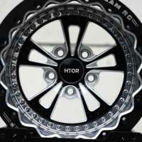 Jantes forgées HTOR15x10 17x10 18x10 5x114.3 5x120 True Beadlock Drag Racing usinées noires personnalisées pour Mustang Camaro M4 GT3 GT4