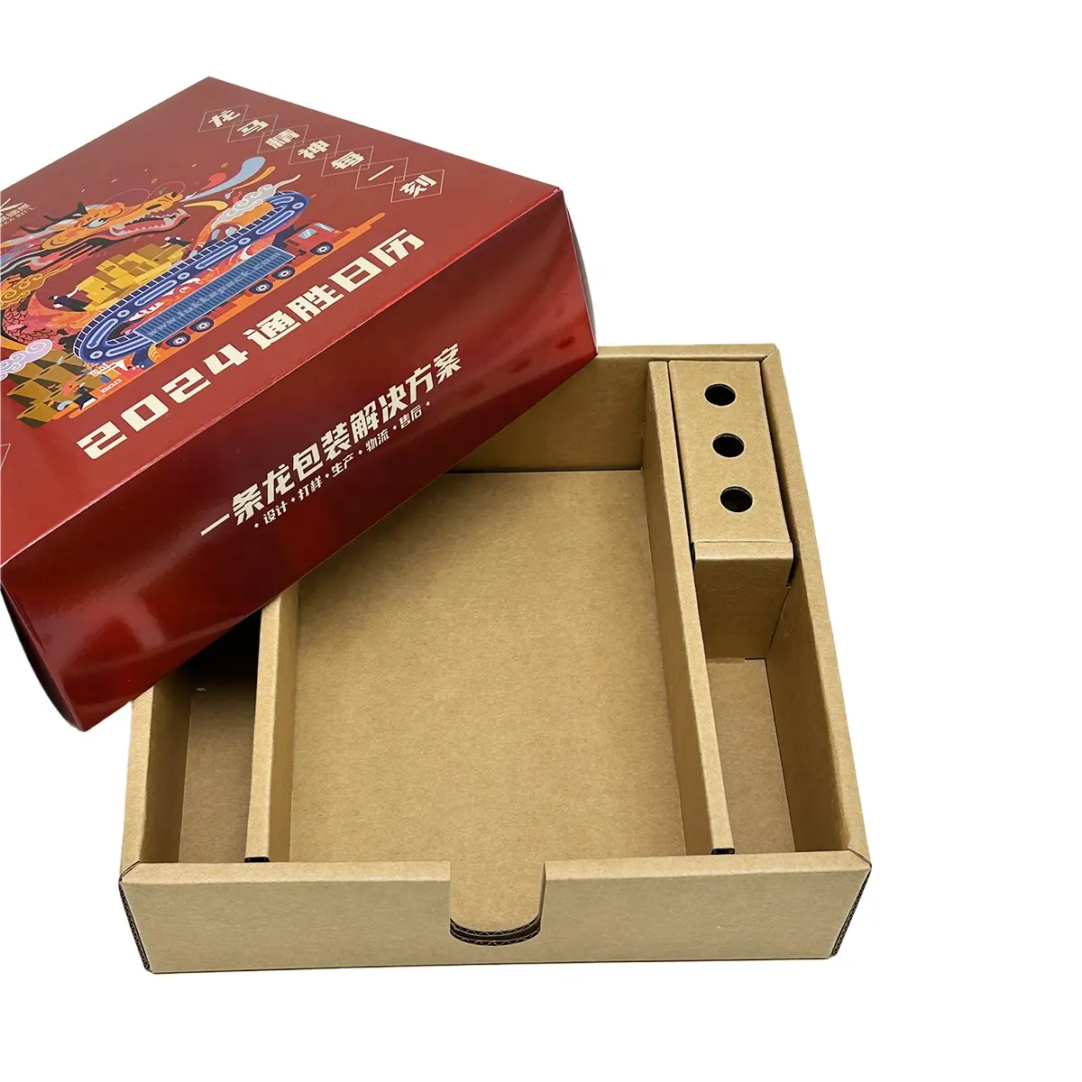Exquisita caja de regalo acepta CALENDARIO DE Año Nuevo personalizado embalaje Tiandi cubierta caja al por mayor calendario Cajas de Regalo con inserto de pluma