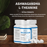 Capsules de magnésium complexe Aeglewell en marque propre, 300 mg, glycinate, malate, citrate, complément pour le sommeil, relaxation musculaire