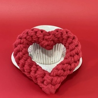 Vente flash Jouets en corde pour chien durables pour la Saint-Valentin Jouets à mâcher en corde pour chien en forme de cœur d'amour, de bâton de tambour pour chiens de petite et moyenne taille