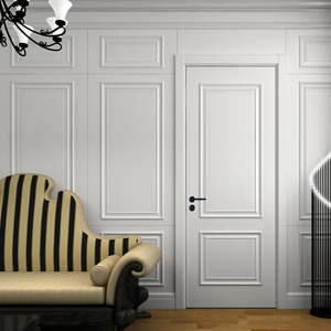 <span class=keywords><strong>Puerta</strong></span> Interior de Madera con Acabado en Laca <span class=keywords><strong>Blanca</strong></span> Moderna OPPEIN con Aislamiento Acústico para Hotel y Dormitorio - Product Image 2