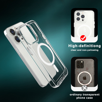 Geüpgradede schokbestendige magnetische TPU+PC kristalheldere hoesjes voor 16 15 14 13 12
