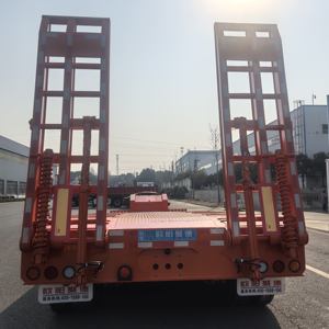 Remolques de Plataforma Baja de 3 Ejes, Remolque para Camión, Transporte de Equipo Pesado, Semirremolque, Remolque de Plataforma Baja - Product Image 5