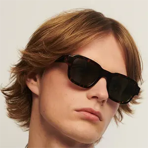 Óculos de sol clássico vintage quadrado para praia, óculos de sol clássicos para mulheres e homens, de marca famosa da moda, aceitam OEM
