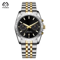 Montre de plongée professionnelle de luxe avec logo personnalisé, chronographe, montre de plongée mécanique automatique en acier inoxydable 316L pour hommes